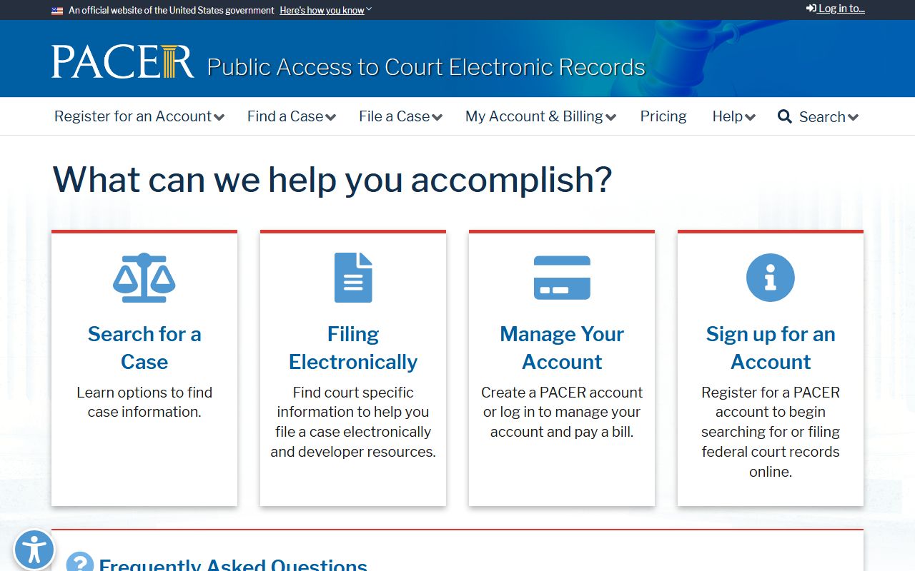 Franklin Parish District Court PACER federal court records portal