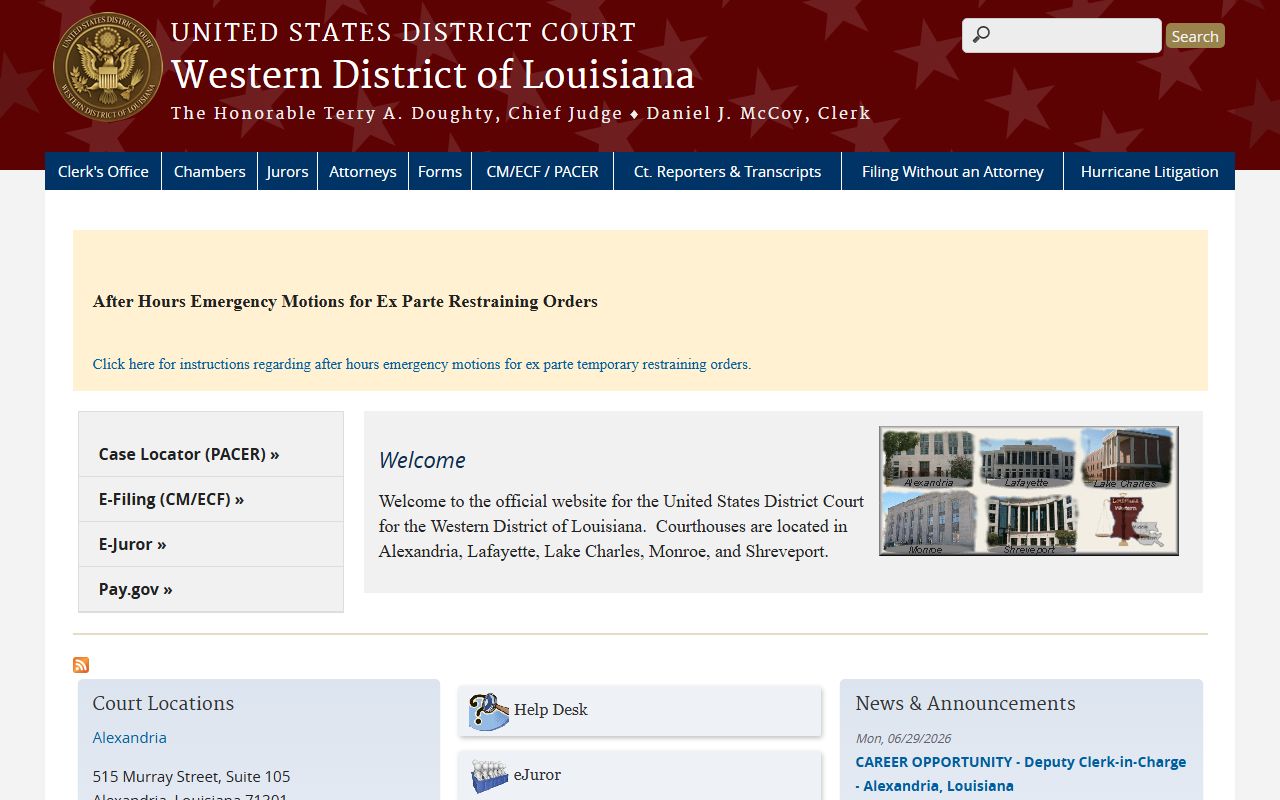 Franklin Parish District Court Western District of Louisiana distinction