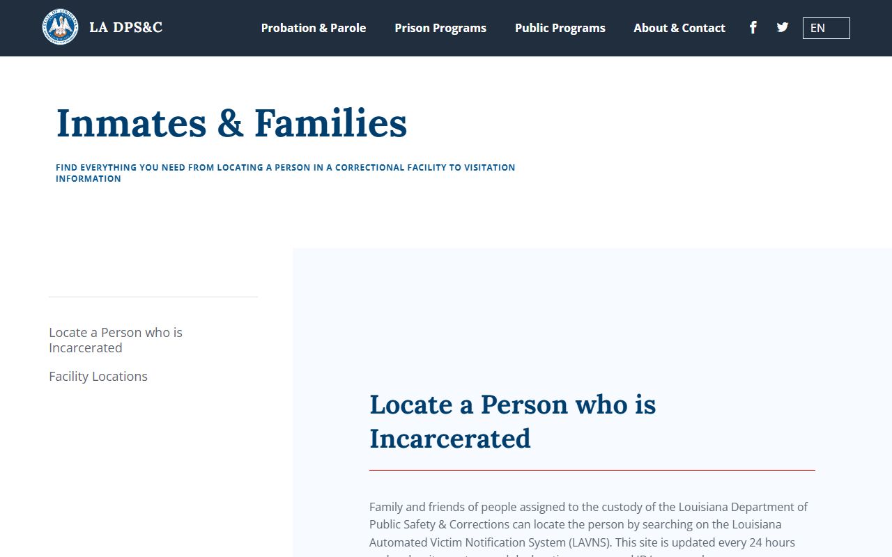 Franklin Parish inmate records DPS&C offender information