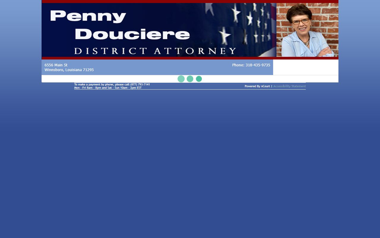 Franklin Parish warrant records nCourt payment page